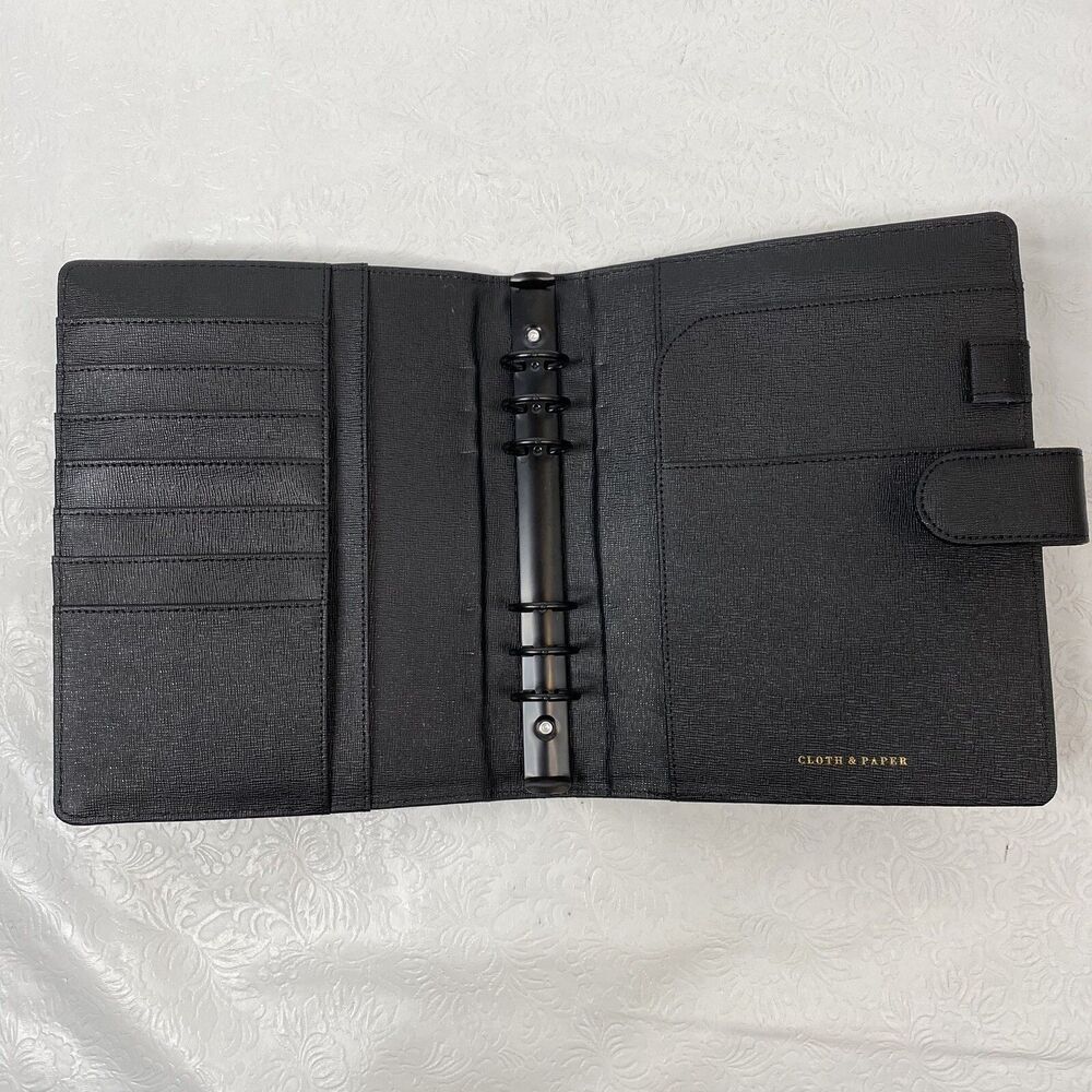 Cloth and Paper Foundations Black Leather Planner - Picture 8 of 16